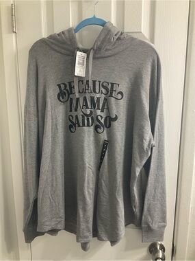 torrid Light Gray Graphic Hooded Sweatshirt